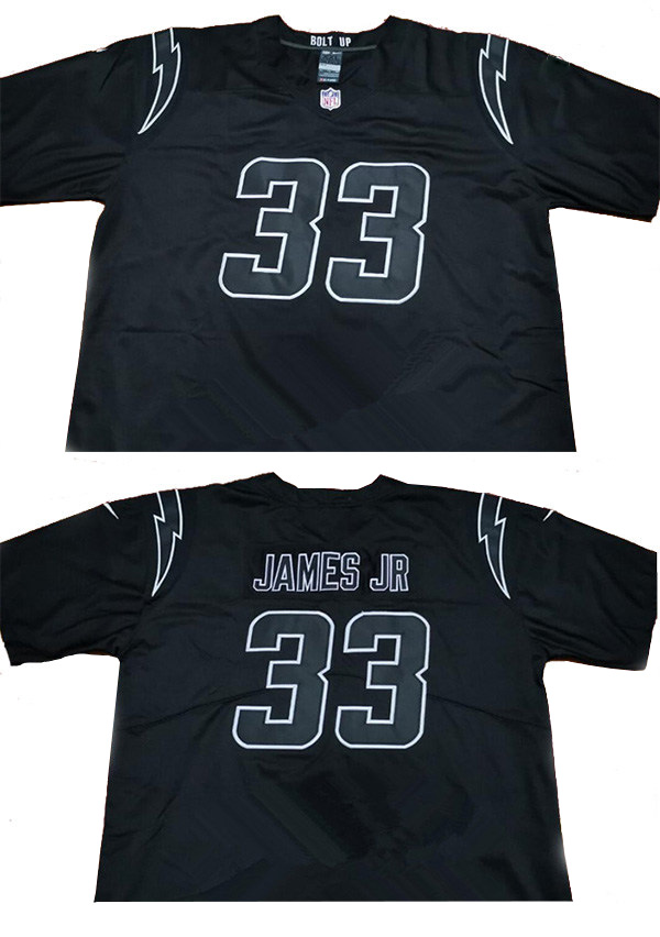 Men's Chargers Black Active Players Custom Limited Stitched Jersey